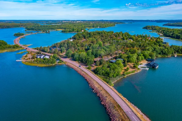 stock image Panorama view of a landscape near Jarso at Aland archipelago in Finland