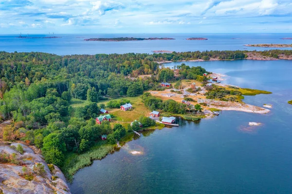 stock image Panorama view of Aland archipelago near Jarso in Finland.