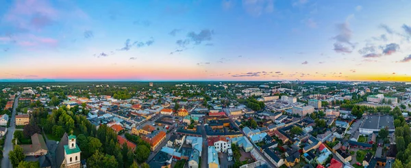 Západ Slunce Panorama Finského Města Rauma — Stock fotografie