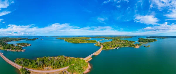 Panorama Utsikt Över Ett Landskap Nära Jars Åland Skärgård Finland — Stockfoto
