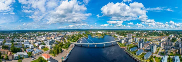 stock image Aerial view of Finnish town Joensuu.