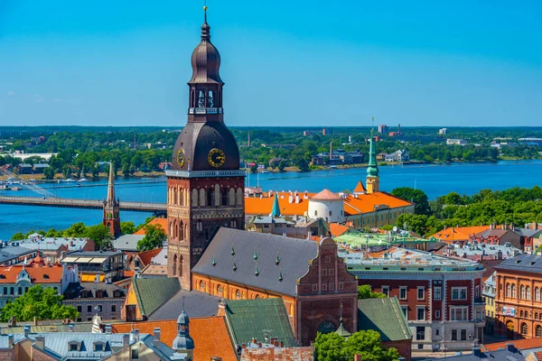 Vista Aerea Del Centro Della Capitale Lettone Riga — Foto Stock