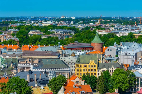 Vue Aérienne Riga Lettonie — Photo