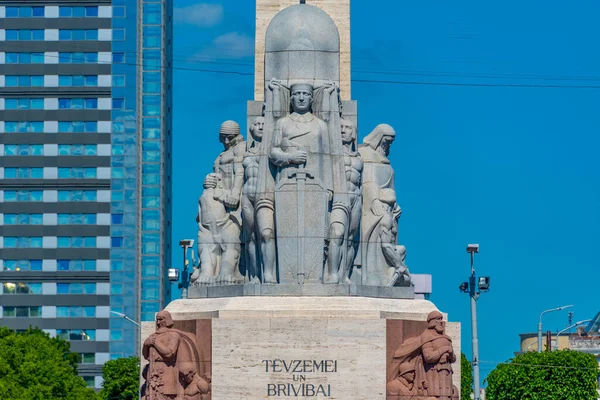 Detail Freedom Monument Riga Latvia — Foto de Stock