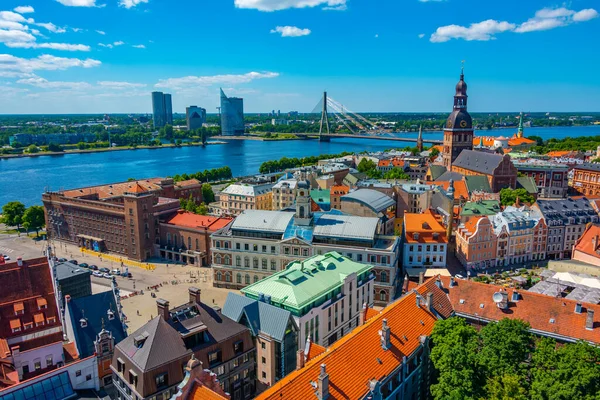 Aerial View Center Latvian Capital Riga — Stock Photo, Image