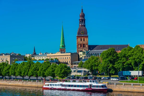 Panorama of riga including the Riga castle, cathedral and saint James church, Latvia. .