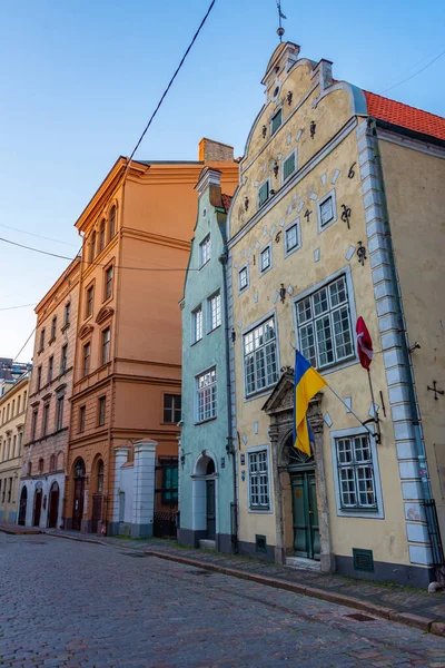三兄弟 拉脱维亚里加的一座由三座建筑组成的著名建筑群 内有一座建筑博物馆 — 图库照片