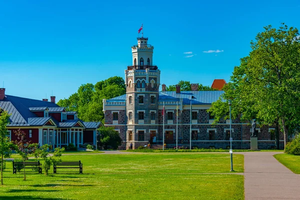 stock image New Castle in Latvian town Sigulda.