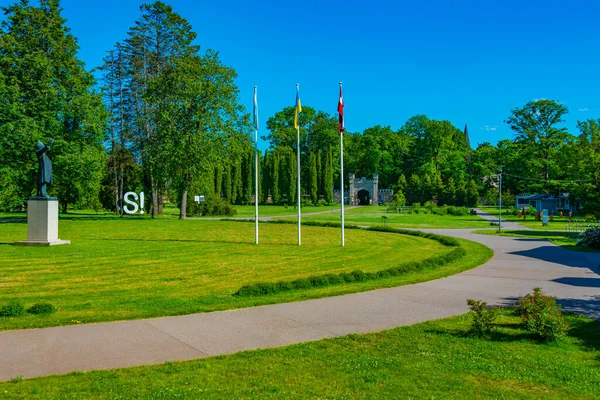 Neues Schloss Der Lettischen Stadt Sigulda — Stockfoto