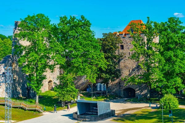 Κάστρο Του Λιβονικού Τάγματος Στη Σίγκουλντα Της Λετονίας — Φωτογραφία Αρχείου