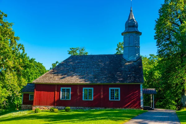 stock image Historical buildings at Turaida Museum Reserve in Latvia.