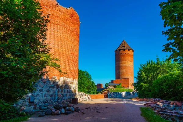 Widok Zamek Turaida Łotwie — Zdjęcie stockowe
