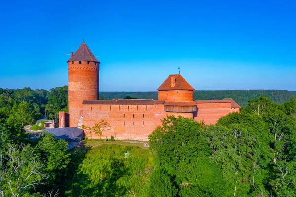 Aerial View Turaida Castle Latvia — Stock Photo, Image