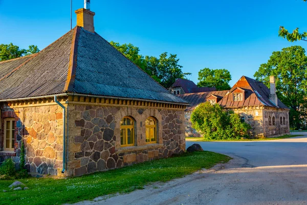 Старовинні Будинки Латвійського Села Кримульда — стокове фото