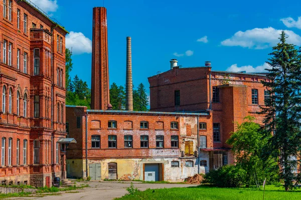 Alte Papierfabrik Der Lettischen Stadt Ligatne — Stockfoto