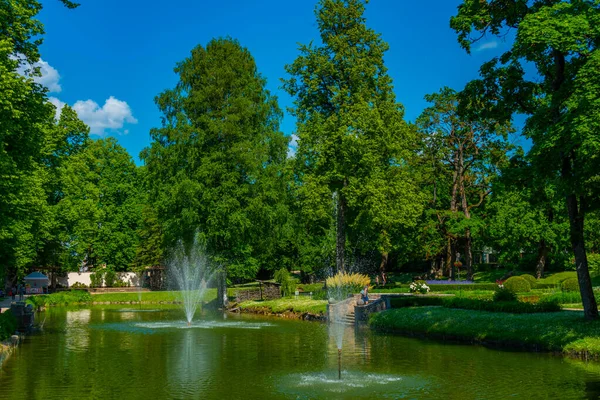 Kasteelpark Cesis Letland — Stockfoto