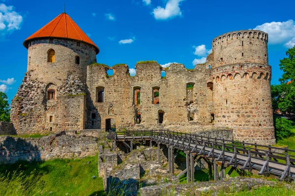 View Cesis Castle Latvia — Stock Photo, Image
