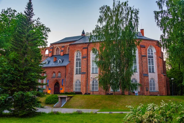 stock image Sunset view of University of Tartu Museum in Estonia.