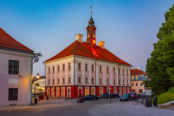 Ratusz Estońskim Mieście Tartu — Zdjęcie stockowe