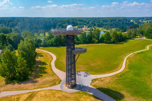 stock image Rouge lookout tower in Estonia.