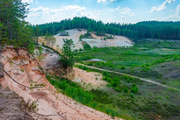 stock image Natural landscape of Piusa caves in Estonia.