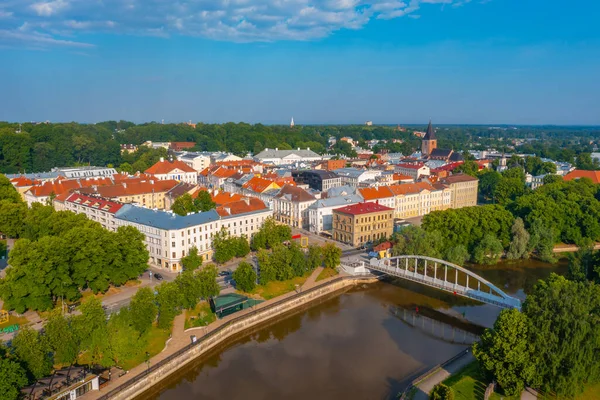 Panorama Vista Cidade Estoniam Tartu — Fotografia de Stock