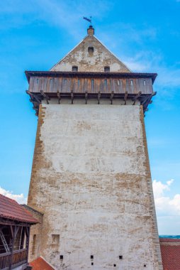 Estonya 'daki Narva Kalesi manzarası.