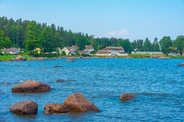 Estonya 'nın Kasmu köyünün kıyı şeridi