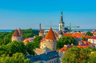 Patkuli bakış açısından Tallian 'ın havadan görüşü, Estonya.