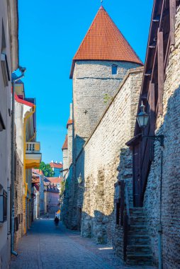 Estonya başkenti Tallin 'deki ortaçağ istihkamının ayrıntıları..