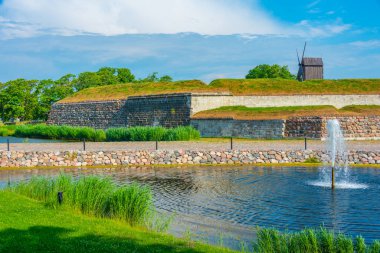 Estonya 'daki Kuressaare Kalesi manzarası.