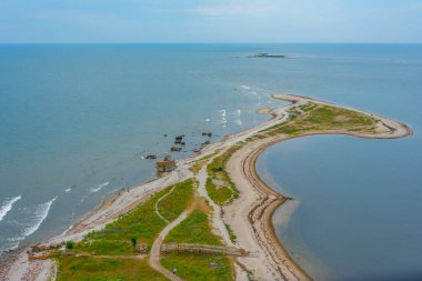 Estonya 'daki Sorve yarımadasının doğal manzarası.