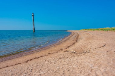 Estonya 'nın Saaremaa adasındaki Kiipsaare deniz feneri..