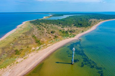 Estonya 'nın Saaremaa adasındaki Kiipsaare deniz feneri..