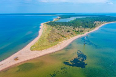 Estonya 'nın Saaremaa adasındaki Kiipsaare deniz feneri..