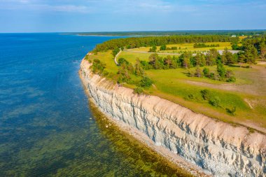 Panga cliffs at Saaremaa island in Estonia. clipart
