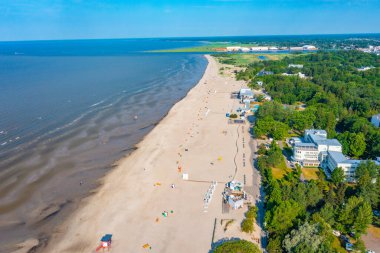 Estonya, Parnu 'daki sahil manzarası