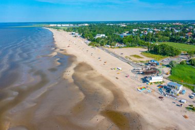 Estonya, Parnu 'daki sahil manzarası
