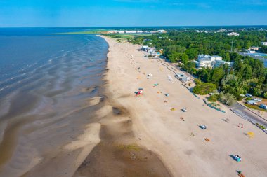 Estonya, Parnu 'daki sahil manzarası