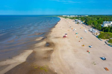 Estonya, Parnu 'daki sahil manzarası