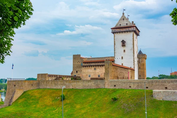 Vista Del Castillo Narva Estonia — Foto de Stock