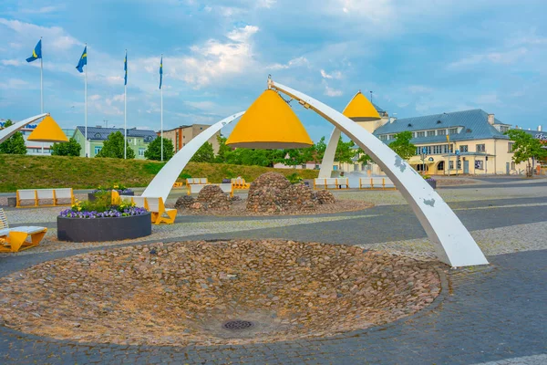 Vista Plaza Principal Ciudad Estonia Rakvere — Foto de Stock