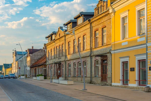 Színes Házak Óvárosban Rakvere Észtország — Stock Fotó
