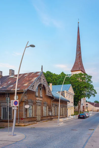 Traditionelle Häuser Der Altstadt Von Rakvere Estland — Stockfoto
