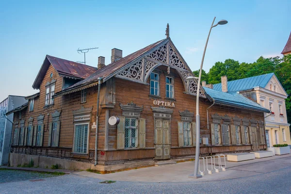 Традиційні Будинки Старому Місті Раквере Естонія — стокове фото