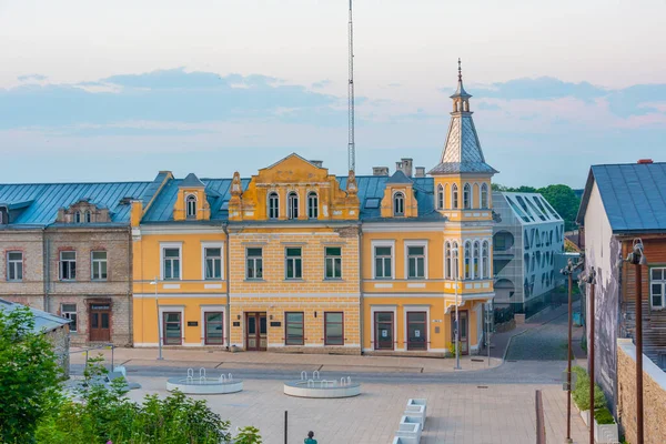 Tradycyjne Domy Starym Mieście Rakvere Estonia — Zdjęcie stockowe