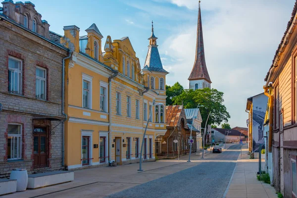 Традиционные Дома Старом Городе Раквере Эстония — стоковое фото