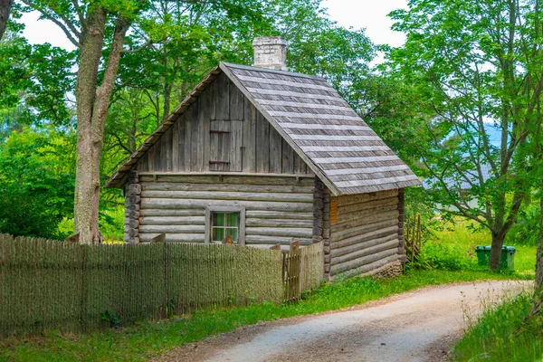 Деревянные Дома Эстонском Селе Алтя — стоковое фото