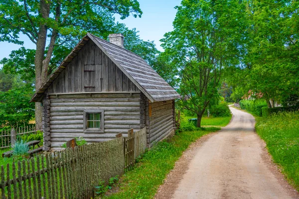 Деревянные Дома Эстонском Селе Алтя — стоковое фото