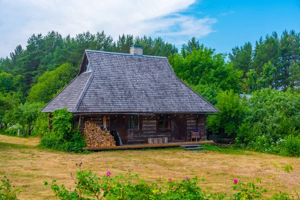 爱沙尼亚Altja村的木材房 — 图库照片